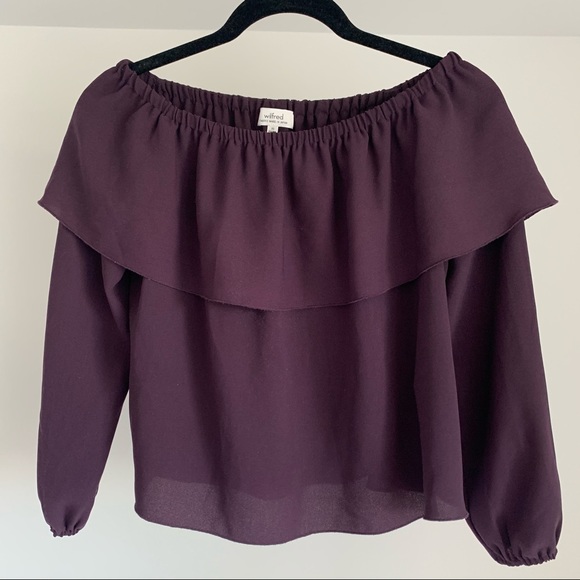COPY - Aritzia Wilfred Plum Morel Blouse - Picture 2 of 3